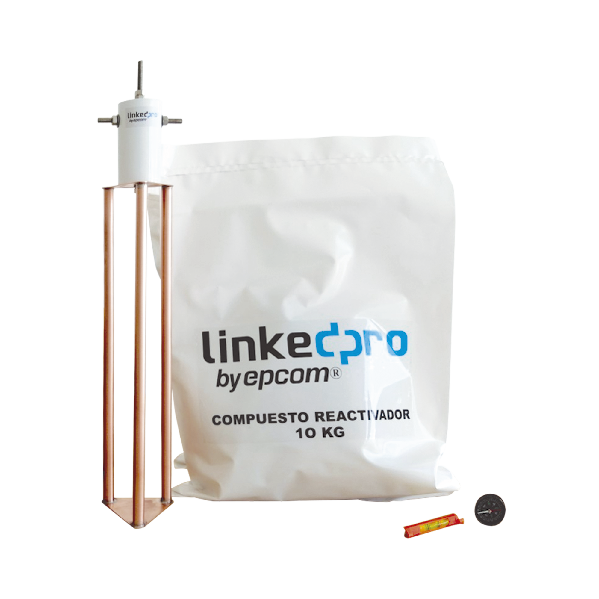 LINKEDPRO BY EPCOM LP-GROUND-30A Electrodo para Corriente Máxima de 30 Amp. con Compuesto Mejorador de Terreno
