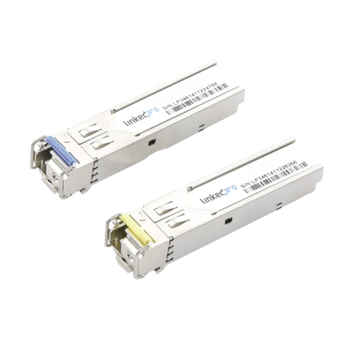 LINKEDPRO BY EPCOM LP-IND-SFP-BD-1G-20 Transceptores Ópticos Industriales Bidireccionales SFP (Mini-Gbic), Monomodo 1310 & 1550 nm, 1.25 Gbps, 1000BASE-BX, Conector LC/UPC Simplex, DDM, Hasta 20 km, 2 Piezas