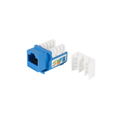 LINKEDPRO BY EPCOM LP-KJ-505-BU Módulo Jack Keystone Cat5e con terminación 110 (Punchdown) para faceplate – Color Azul