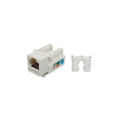 LINKEDPRO BY EPCOM LP-KJ-505-WH Módulo Jack Keystone Cat5e con terminación 110 (Punchdown) para faceplate – Color Blanco