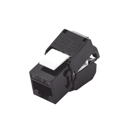 LINKEDPRO BY EPCOM LP-KJ-516-TTBK Módulo Jack Keystone Cat5e (toolless), con terminación en ángulo 180 º Color Negro, Compatible con Faceplate y Patchpanel Linkedpro