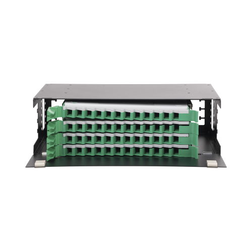 LINKEDPRO BY EPCOM LP-ODF-8048 Distribuidor de Fibra Óptica con bandejas deslizables, vacío, 19in, acepta 48 adaptadores «LC Duplex» o «LC Simplex» o 48 «SC» Simplex, 3U