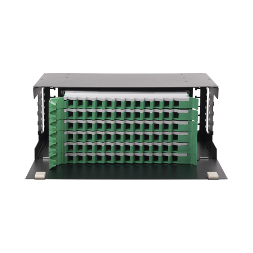 LINKEDPRO BY EPCOM LP-ODF-8072 Distribuidor de Fibra Óptica con bandejas deslizables, vacío, 19in, acepta 72 adaptadores «LC Duplex» o «LC Simplex» o 72 «SC» Simplex, 4U