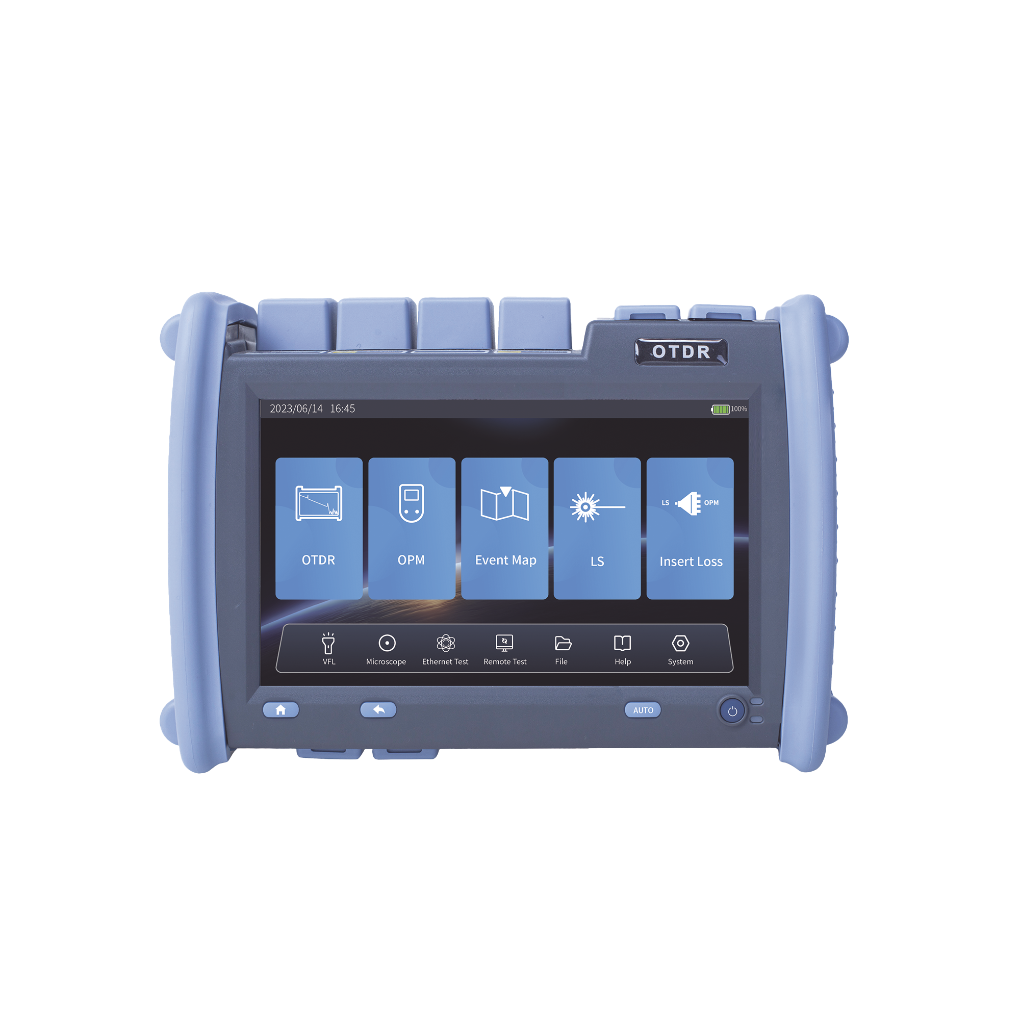 LINKEDPRO BY EPCOM LP-OTDR-PRO-LF OTDR PRO de Alto Rendimiento para Enlaces de Fibra Óptica Monomodo, Pruebas en Fibra Óptica Viva, Longitudes de onda: 1310nm, 1550nm y 1625nm, Zona Muerta por Evento de 0.8 Metros, VFL 5mW, Distancia de prueba de has