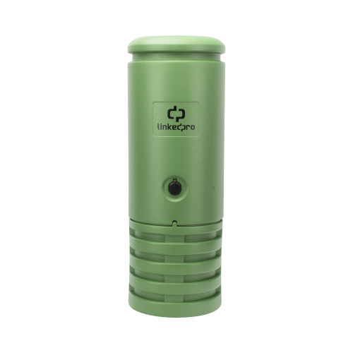 LINKEDPRO BY EPCOM LP-PHPE-RT Pedestal para Cajas de Empalme de Fibra Óptica Cilíndrico Color Verde con Bracket Estandar (No incluye caja de empalme)