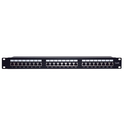 LINKEDPRO BY EPCOM LP-PP-630 Panel de parcheo de impacto (110) Blindado (STP) de 24 puertos Cat6, 19in