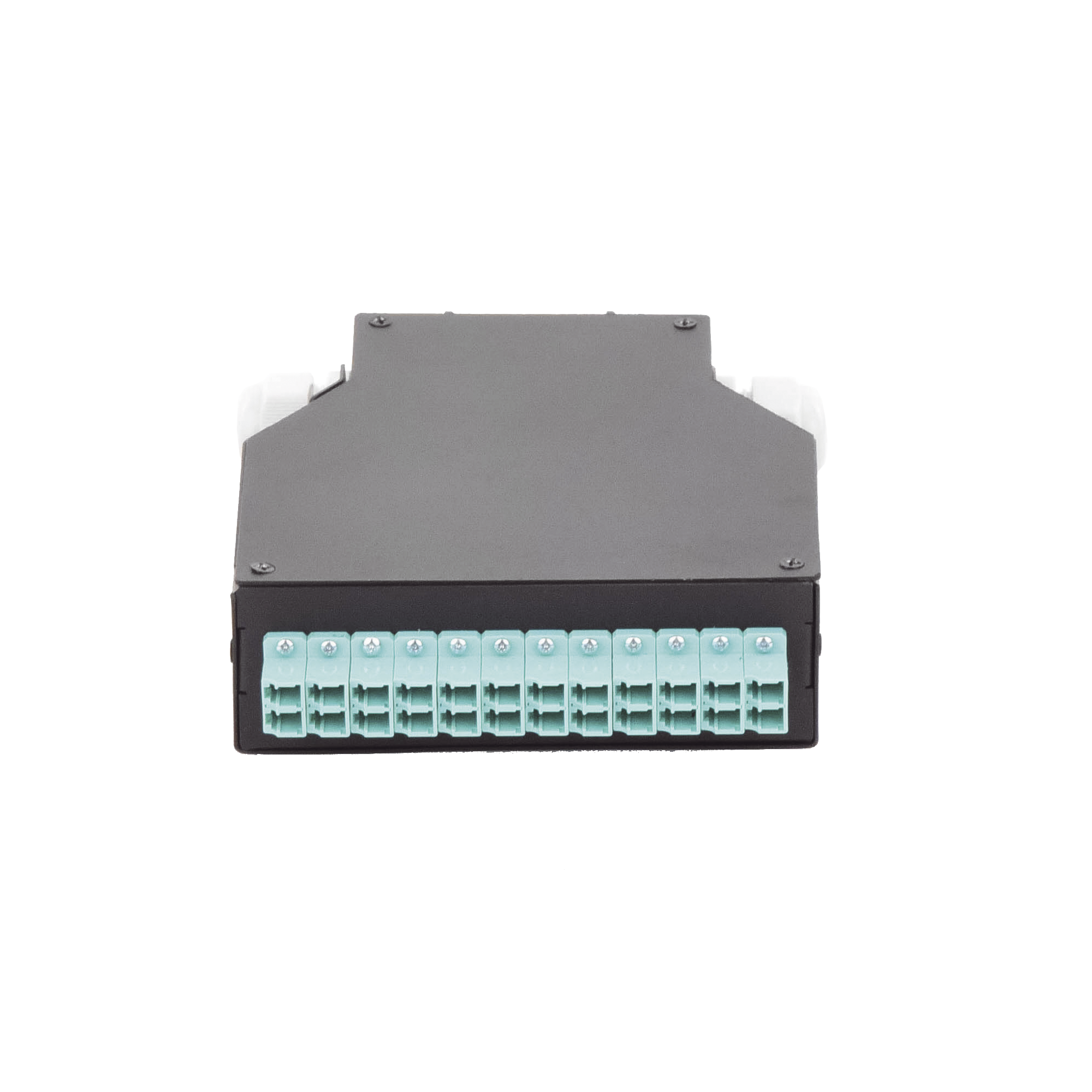 LINKEDPRO BY EPCOM LP-RDLCUMM Distribuidor de Fibra Óptica para Riel Din, 12 Acopladores LC/UPC Duplex Multimodo con Charola de Empalme