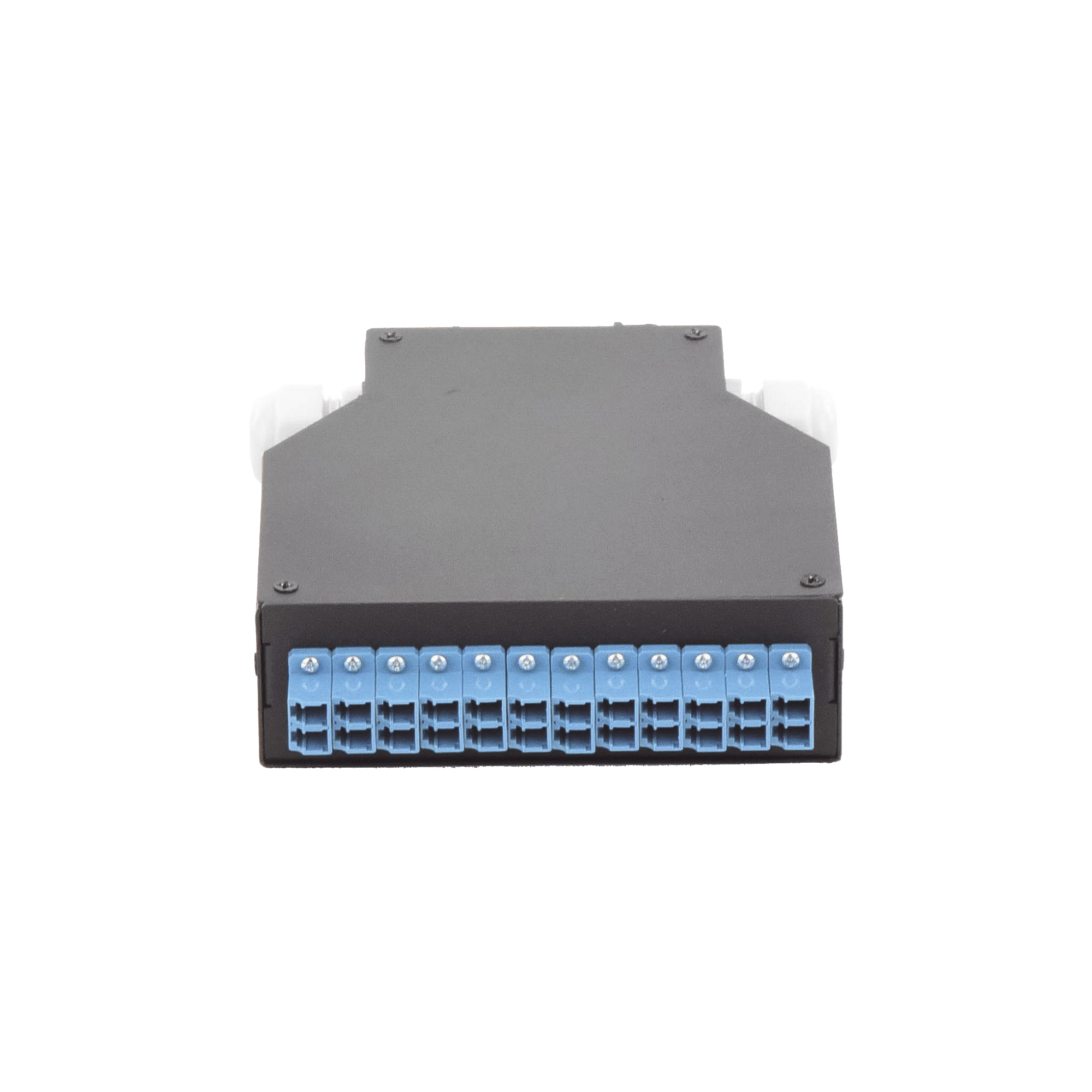 LINKEDPRO BY EPCOM LP-RDLCUSM Distribuidor de Fibra Óptica Para Riel Din, 12 acopladores LC/UPC Duplex Monomodo con Charola de Empalme