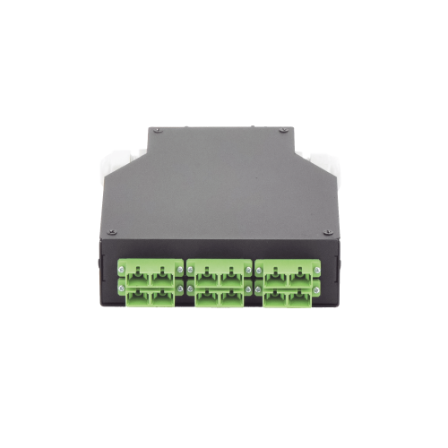 LINKEDPRO BY EPCOM LP-RDSCASM Distribuidor de Fibra Óptica para Riel Din, 6 Acopladores SC/APC Duplex Monomodo con Charola de Empalme
