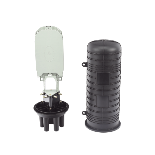 LINKEDPRO BY EPCOM LP-SCV-48 Caja de Distribución de Fibra Óptica Vertical tipo Domo, 48 empalmes (Expandible hasta 96 empalmes con charola LP-SCV-48-ST), Exterior, IP68