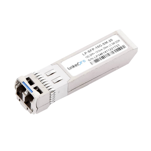 LINKEDPRO BY EPCOM LP-SFP-10G-SM-20 Transceptor Óptico SFP+ (Mini-Gbic), Monomodo 1310 nm, 10 Gbps, 10GBASE-LR, Conectores LC/UPC Dúplex, DDM, Hasta 20 km