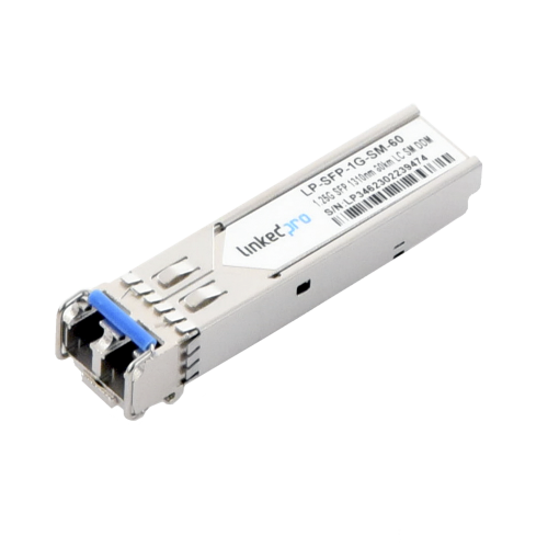 LINKEDPRO BY EPCOM LP-SFP-1G-SM-60 Transceptor Óptico SFP (Mini-Gbic), Monomodo 1310 nm, 1.25 Gbps, 1000BASE-EX, Conectores LC/UPC Dúplex, DDM, Hasta 60 km