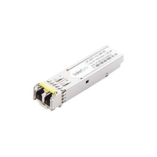 LINKEDPRO BY EPCOM LP-SFP-1G-SM-80 Transceptor Óptico SFP (Mini-Gbic), Monomodo 1550 nm, 1.25 Gbps, 1000BASE-ZX, Conectores LC/UPC Dúplex, DDM, Hasta 80 km