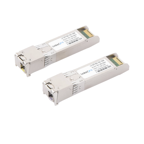 LINKEDPRO BY EPCOM LP-SFP-BD-10G-100 Transceptores Ópticos Bidireccionales SFP+ (Mini-Gbic), Monomodo 1490 & 1550 nm, 10 Gbps, 10GBASE-BX, Conector LC/UPC Simplex, DDM, Hasta 100 km, 2 Piezas
