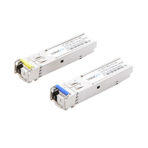 LINKEDPRO BY EPCOM LP-SFP-BD-1G-3 Transceptores Ópticos Bidireccionales SFP (Mini-Gbic), Monomodo 1310 & 1550 nm, 1.25 Gbps, 1000BASE-BX, Conector LC/UPC Simplex, DDM, Hasta 3 km, 2 Piezas