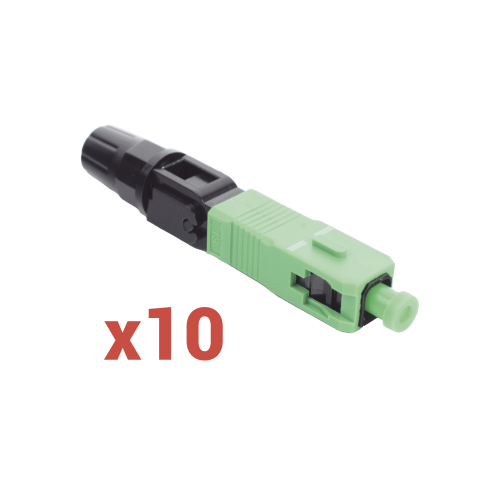 LINKEDPRO BY EPCOM LP-SM-FCAPC10 Conector Mecánico de Instalación en Campo, Monomodo FC/APC, Pre-pulido, Re-terminable (Paquete con 10 conectores)