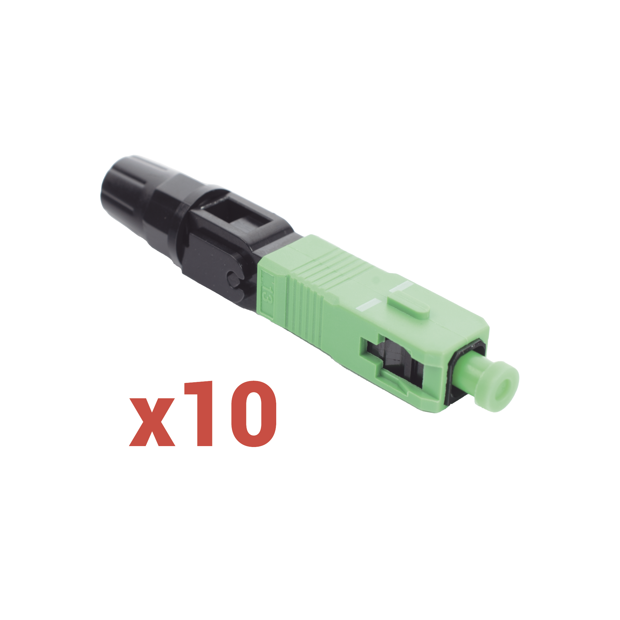 LINKEDPRO BY EPCOM LP-SM-FCAPC10 Conector Mecánico de Instalación en Campo, Monomodo FC/APC, Pre-pulido, Re-terminable (Paquete con 10 conectores)