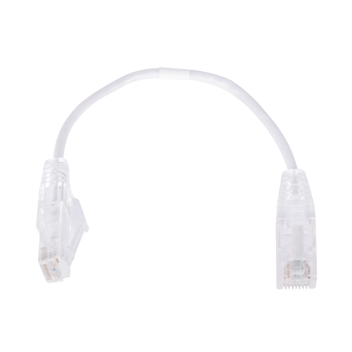 LINKEDPRO BY EPCOM LP-UT6-020-WH28 Cable de Parcheo Slim UTP Cat6 – 20 cm Blanco Diámetro Reducido (28 AWG)