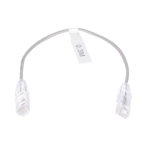 LINKEDPRO BY EPCOM LP-UT6-030-GY28 Cable de Parcheo Slim UTP Cat6 – 30 cm Gris Diámetro Reducido (28 AWG)