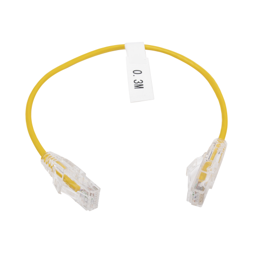 LINKEDPRO BY EPCOM LP-UT6-030-YE28 Cable de Parcheo Slim UTP Cat6 – 30 cm Amarillo Diámetro Reducido (28 AWG)
