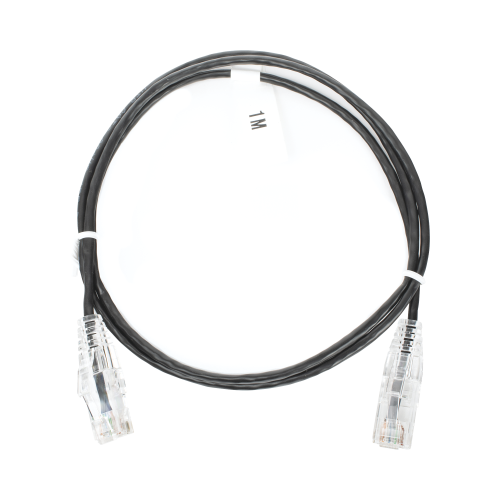 LINKEDPRO BY EPCOM LP-UT6-100-BK-28 Cable de Parcheo Slim UTP Cat6 – 1 metro, Negro, Diámetro Reducido (28 AWG)