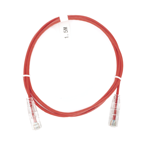 LINKEDPRO BY EPCOM LP-UT6-150-RD-28 Cable de Parcheo Slim UTP Cat6 – 1.5 m Rojo Diámetro Reducido (28 AWG)