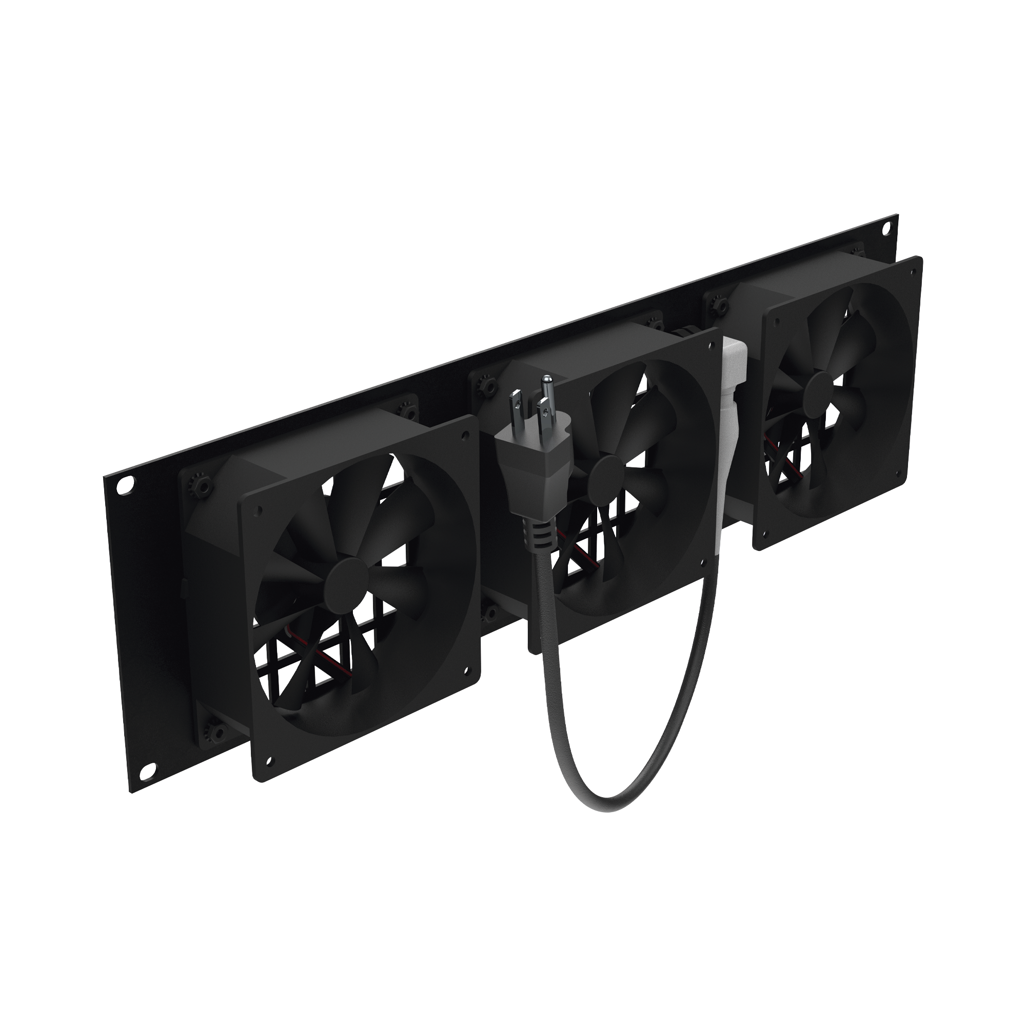 LINKEDPRO BY EPCOM LP-VENT-03X3U Kit de 3 Ventilador 110 Vca (12 x 12 cm) con Clavija 5-15P. Para instalación en Postes Rack