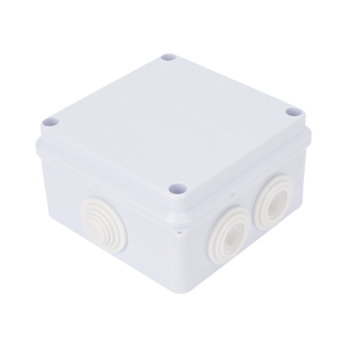 LINKEDPRO LP-WBX-100 Caja de Conexiones Impermeable IP65, 7 Entradas, Dimensiones 100 x 100 x 70 mm, para Instalaciones Industriales, Comerciales y Residenciales, Incluye Tornillería para su Instalación