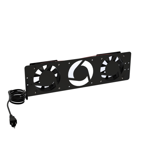 LINKEDPRO BY EPCOM LPVENT02BASIC Kit de 2 Ventiladores 110 Vca (12 x 12 cm) con Clavija para Gabinete de Piso