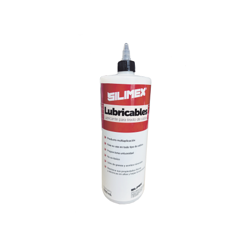 SILIMEX LUBRICABLES-1LT Lubricante Dieléctrico de Alta Eficiencia para Jalado de Cables Sin Daños, No es Tóxico y Compatible con Todo Tipo de Cable, Deslizamiento de Cables Seguro, Sin Fricción y Sin Riesgos, Presentación de 1 Litro
