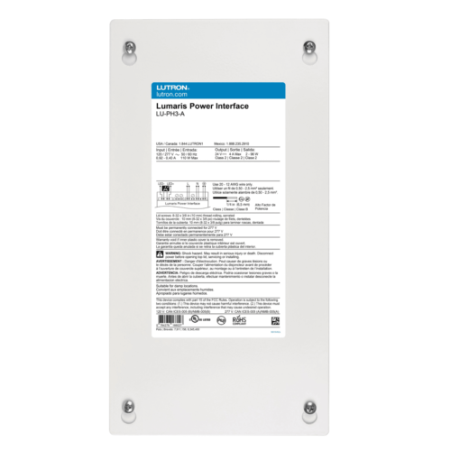 LUTRON RADIORA 3 LUPH3A (RadioRa3) Interfaz de alimentación cableada para la cinta de luz blanca modulable Lumaris