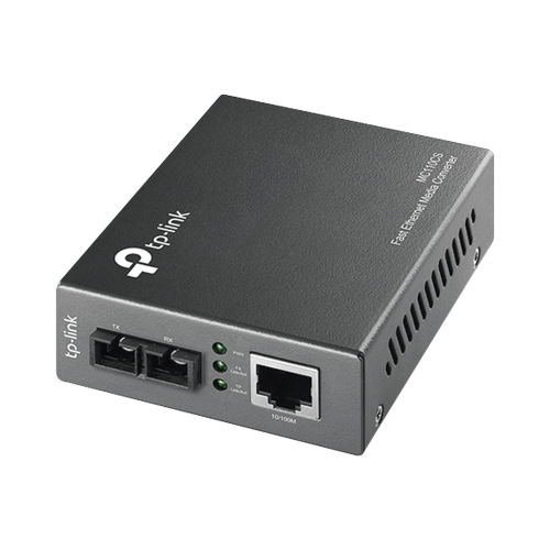 TP-LINK MC110CS Convertidor Fibra Óptica Monomodo, 1 Puerto RJ45 10/100 Mbps, Puerto Fibra Óptica SC 100 Mbps, Hasta 20 kilometros, Plug and Play