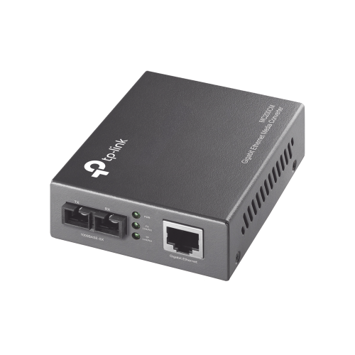 TP-LINK MC200CM Convertidor Fibra Óptica Multimodo, 1 Puerto RJ45 10/100/1000 Mbps, Puerto Fibra Óptica SC 1000 Mbps, Hasta 550 metros, Plug and Play