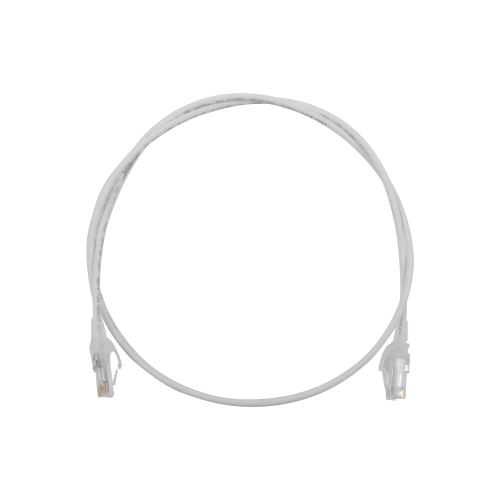 SIEMON MC6-03-0228 Patch Cord MC6 Modular Cat6 UTP, CM/LS0H, 3ft, Color Blanco, Diámetro Reducido (28AWG)