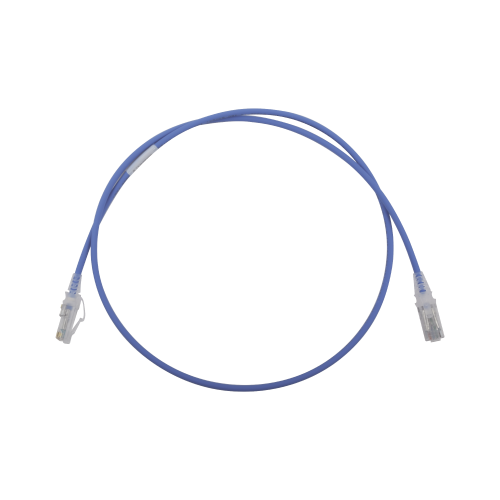 SIEMON MC6-03-0628 Patch Cord MC6 Modular Cat6 UTP, CM/LS0H, 3ft, Color Azul, Diámetro Reducido (28AWG)