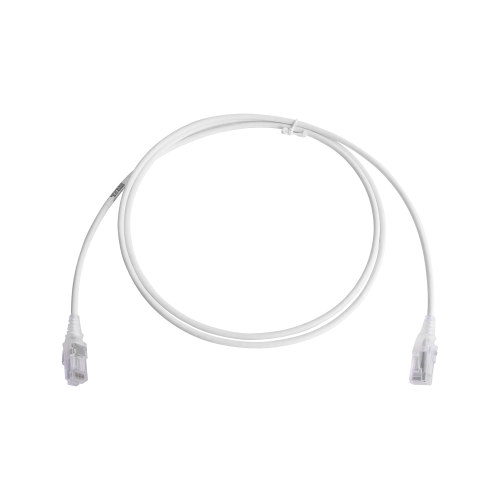 SIEMON MC6-05-02-28B Patch Cord MC6 Modular Cat6 UTP, CM/LS0H, 5ft, Color Blanco, Diámetro Reducido (28AWG), Versión Bulk (Sin Empaque Individual)
