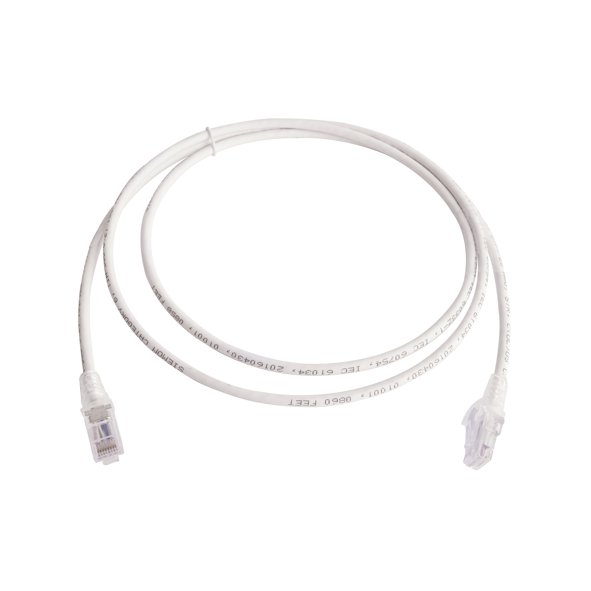 SIEMON MC6-05-02B Patch Cord MC6 Modular Cat6 UTP, CM/LS0H, 5ft, Color Blanco, Versión Bulk (Sin Empaque Individual)