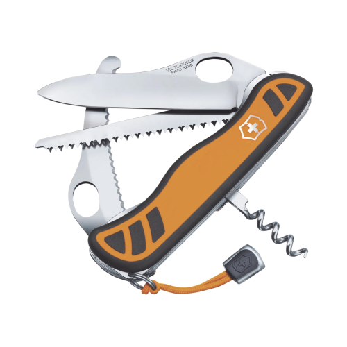 VICTORINOX MC9 Navaja Victorinox Grande Hunter XT Grip Multiherramienta con Cachas y 6 Funciones. Hojas para una Mano.