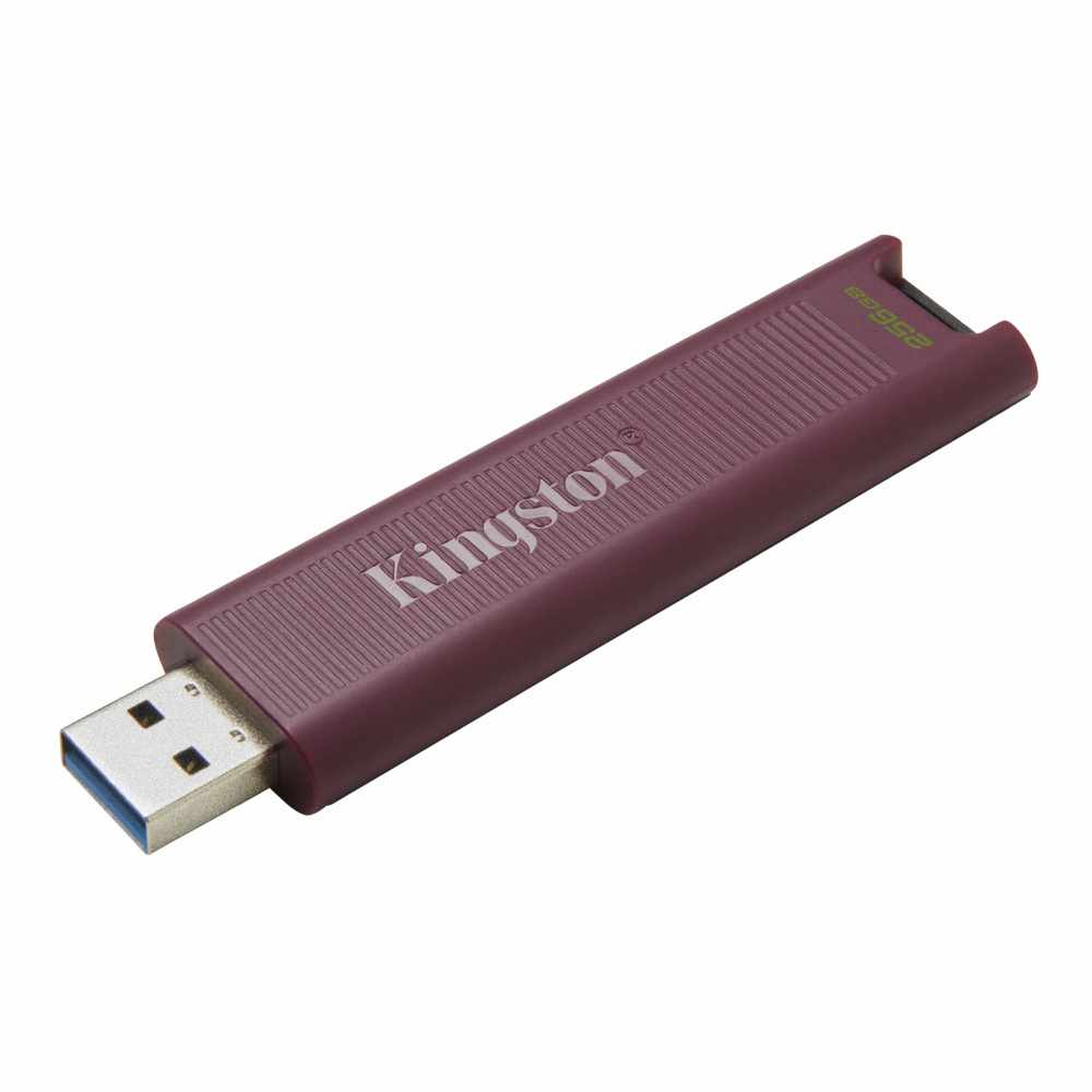 MEMORIA USB KINGSTON DATATRAVELER MAX, 256GB, USB-A 3.1, LECTURA 1.000MB S, ESCRITURA 900MB S, ROJO, DTMAXA 256GB