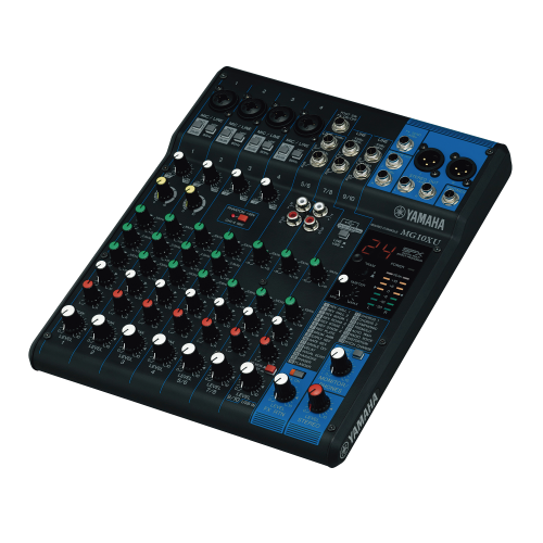 YAMAHA MG-10XU Mezcladora de Audio | 10 Canales | Perillas | 4 Entradas de Micrófono/Línea | 3 entradas Estéreo | Efectos | USB