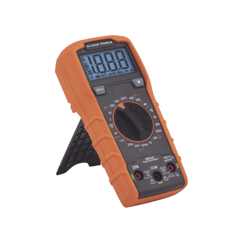 KLEIN TOOLS MM325 Multímetro Digital con Selección Manual Rango 600V CAT III con Protección de Alerta LED del Cable de Prueba