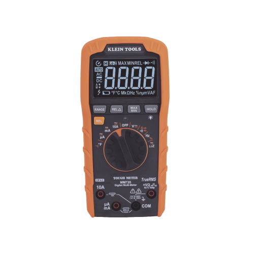 KLEIN TOOLS MM720 Multímetro Digital de Rango Automático con TRMS 1000V Medición de Temperatura y Baja Impedancia