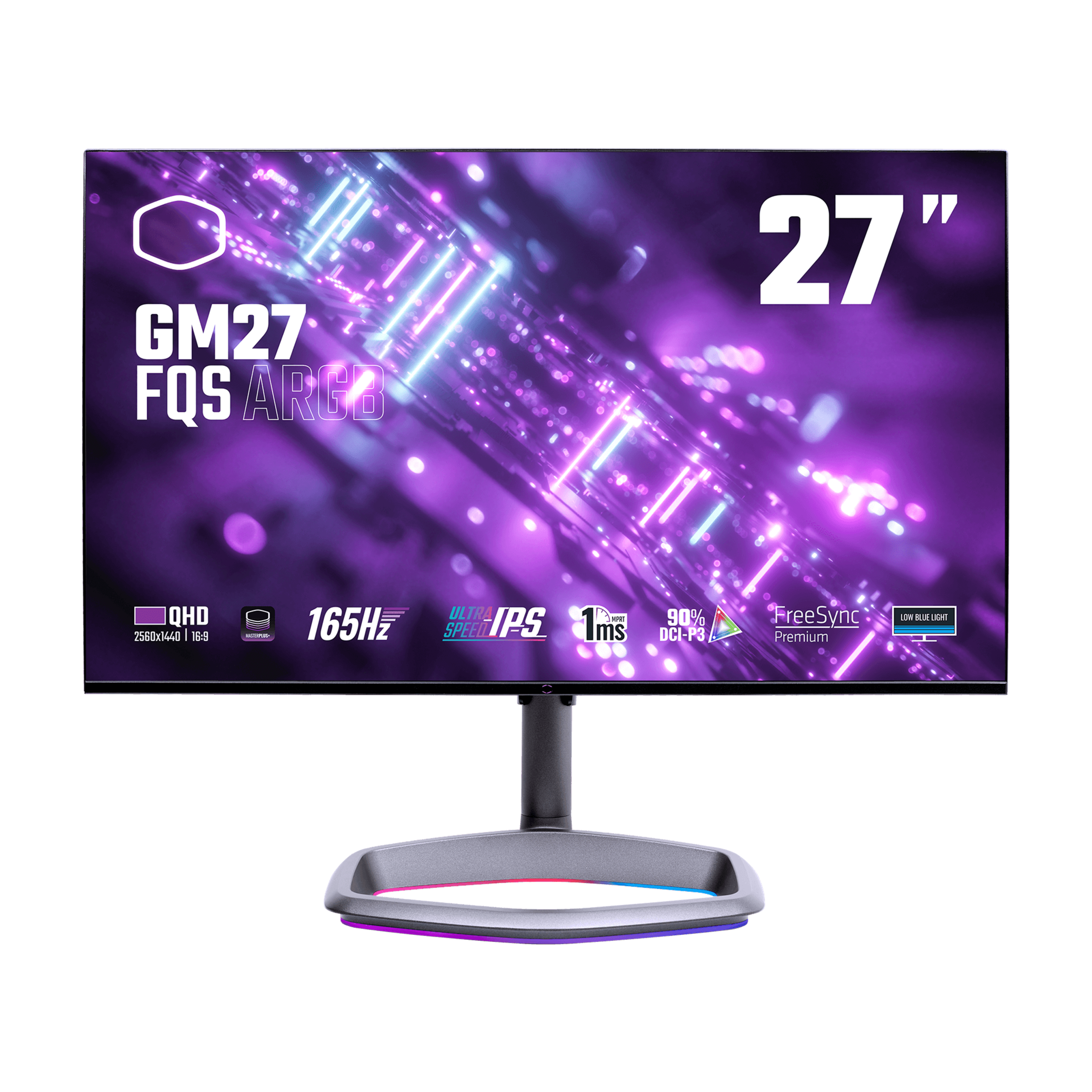 Monitor COOLER MASTER GM27-CFX-US – 27 Pulgadas, 1 Ms, Negro