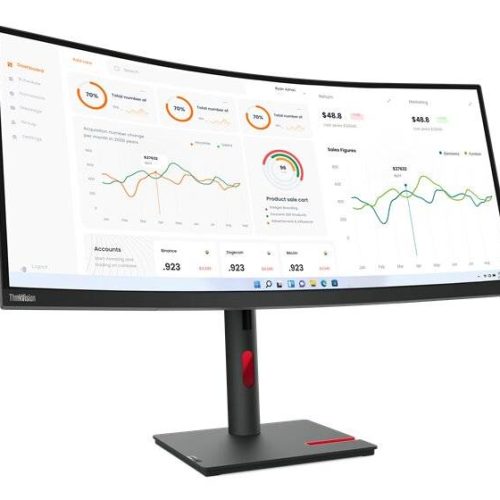 Monitor Lenovo T34W-30 – Pantalla 34 Pulgadas Curvo (3440×1440), HDMI, DisplayPort, Garantia 3 Años Con Fabricante.