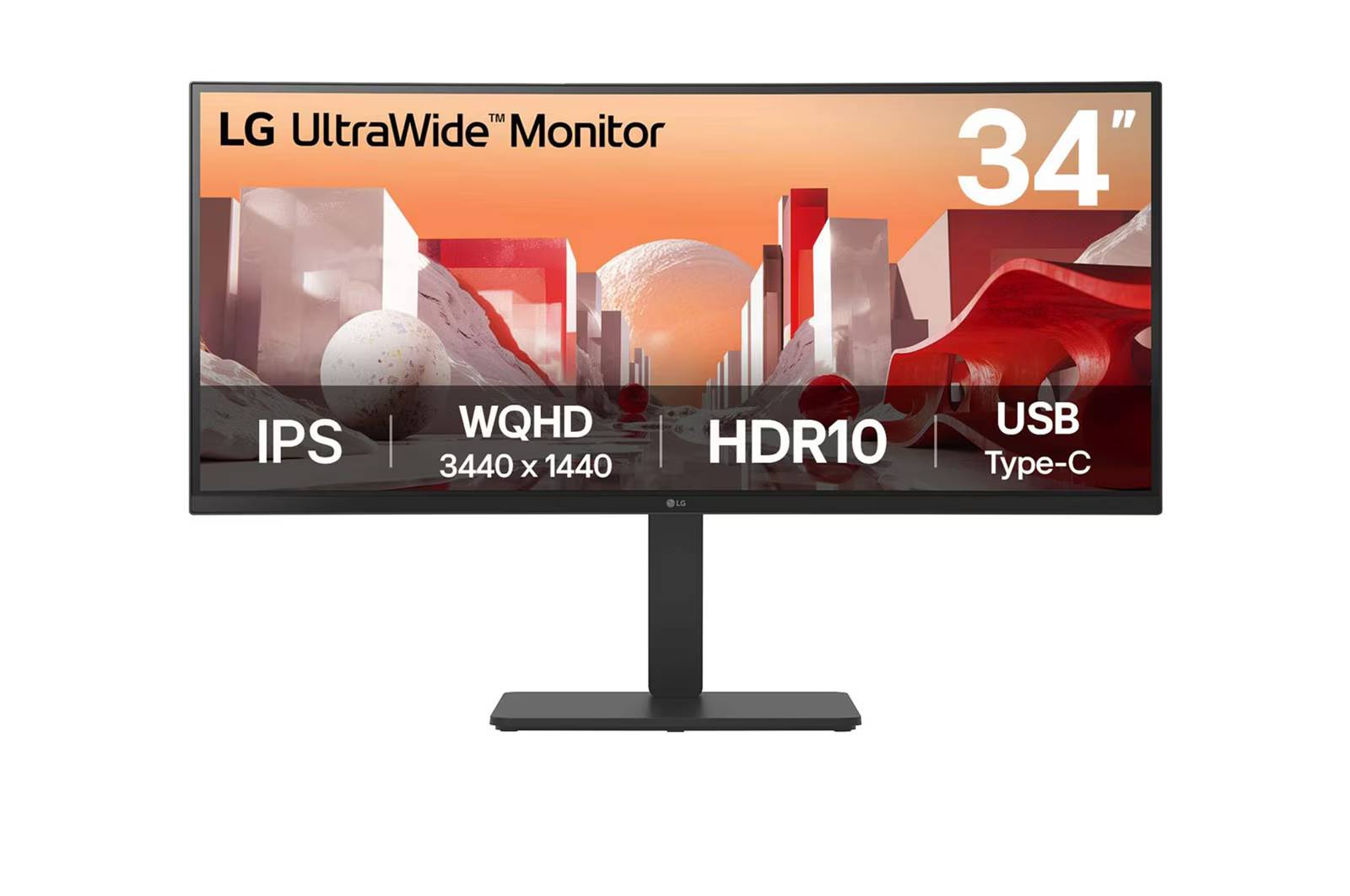 Monitor QHD IPS Curvo – 34 Pulgadas Con USB Tipo-C, RJ45, Altavoces, 100 Hz, Soporte Ajustable Y Multipuertos