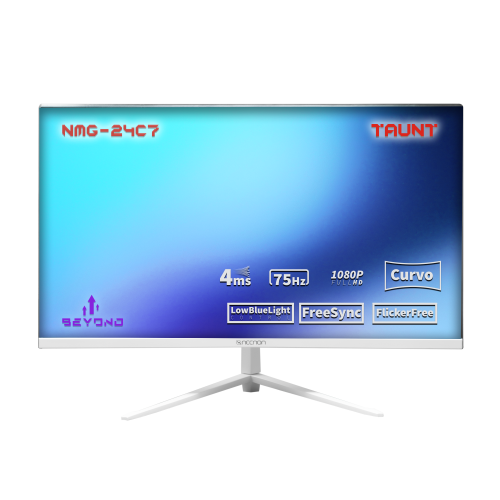 MONITOR GAMING LED CURVO 23.8 NMG-24C7 VA 75HZ 5MS LOW BLUE LIGHT FLICKER FREE FREESYNC VESA 16:9 FHD 1920*1080 HDMI VGA BLANCO –
