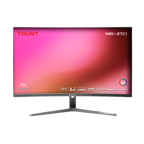 MONITOR GAMING LED CURVO 27 NMG-27C1 VA 165HZ 1MS LOW BLUELIGHT FLICKERFREE FREESYNC RGB VESA 16:9 FHD 1920*1080 HDMI DP NEGRO –