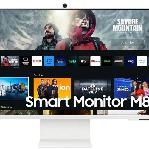 MONITOR SMART TV SAMSUNG M8 – 32 Pulgadas, 4K, Color Blanco, LS32CM801ULXZX