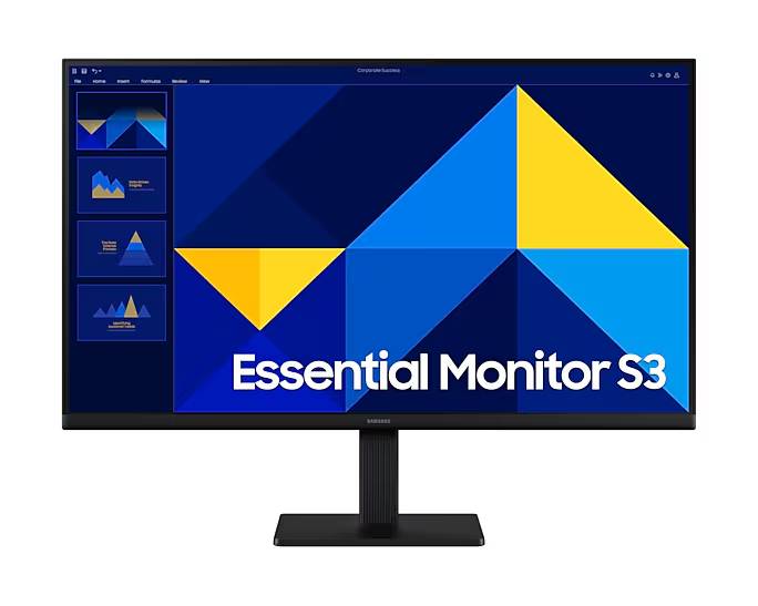 MONITOR SAMSUNG 27 PULGADAS – ESSENTIAL S3, S30GD, IPS, FHD, PLANO, 100Hz, 5ms, LS27D300GALXZX