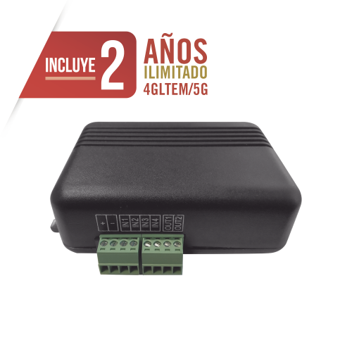 M2M SERVICES MQ03-LTE-M Controlador 4GLTEM, 4 ENTRADAS Y 2 SALIDAS, 2 AÑOS ILIMITADOS INCLUIDOS, Activacion Remota /Notificacion PUSH e EMAIL, APP SIN COSTO, Soporte para Reporte a Central de Alarma